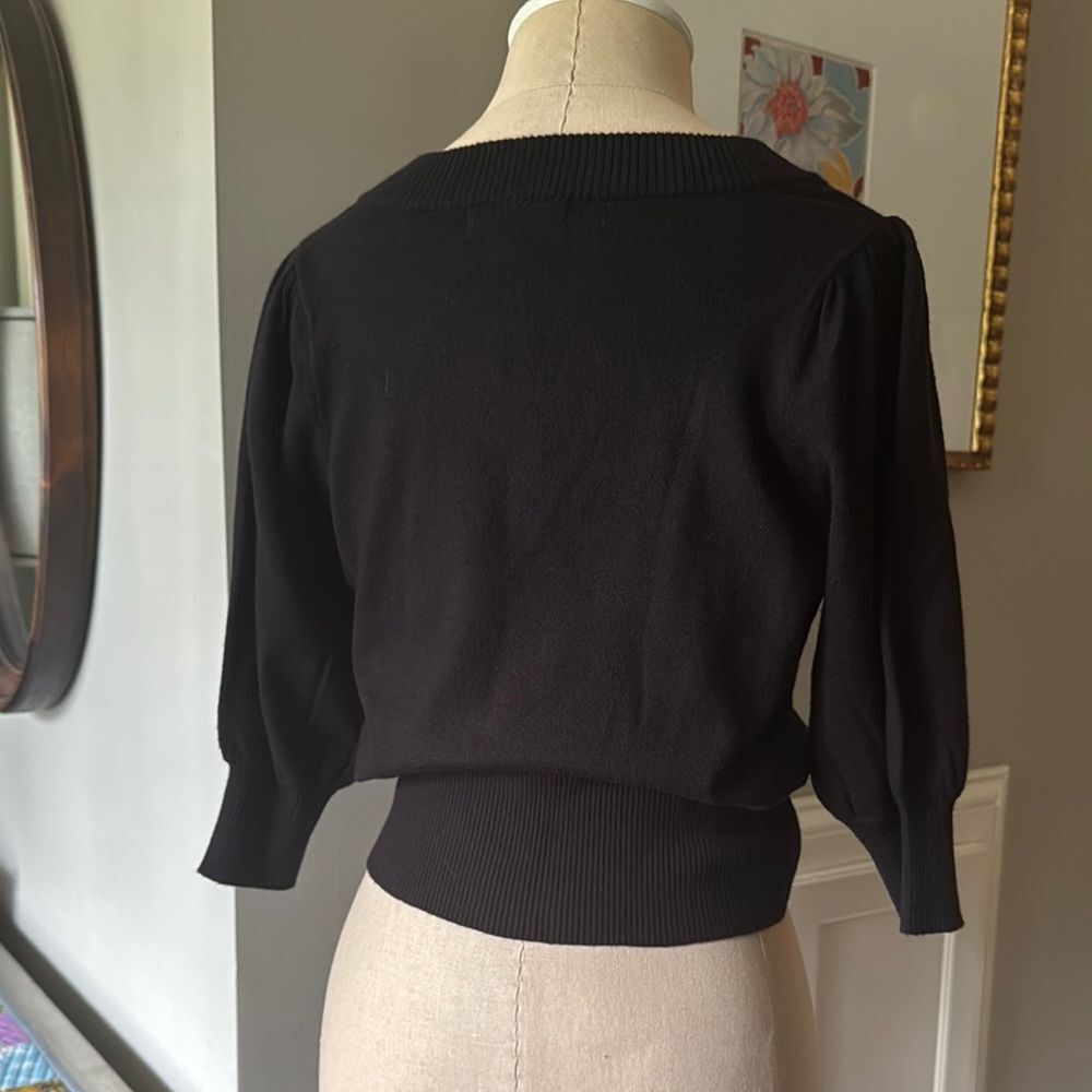 BB Dakota Black Ribbed Knit Top - Picture 4 of 8
